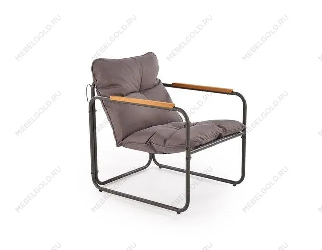 Комплект (диван + 2 кресла + стол журнальный) Halmar HUDSON (серый/коричневый) | изображение 1