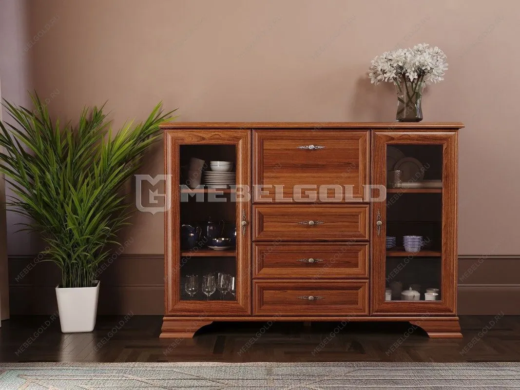 Комод-бар Кентаки KOM2W3S1B каштан | изображение 1