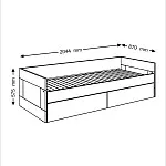 Кровать раздвижная Сириус, с ящиками, 80х200/160х200 см, белая | изображение 18