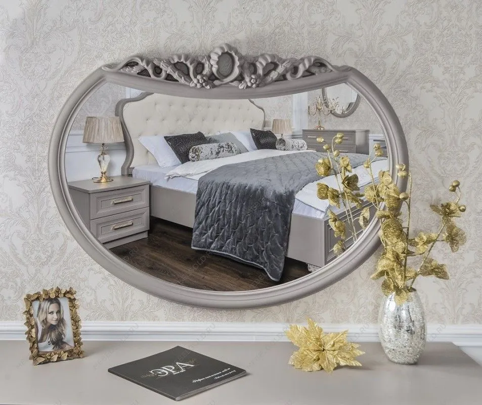 Зеркало Мокко ППУ для туалетного столика серый камень | изображение 1