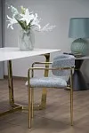 Стол обеденный Halmar CLEMENTE 160 (белый мрамор/золотой) | изображение 10