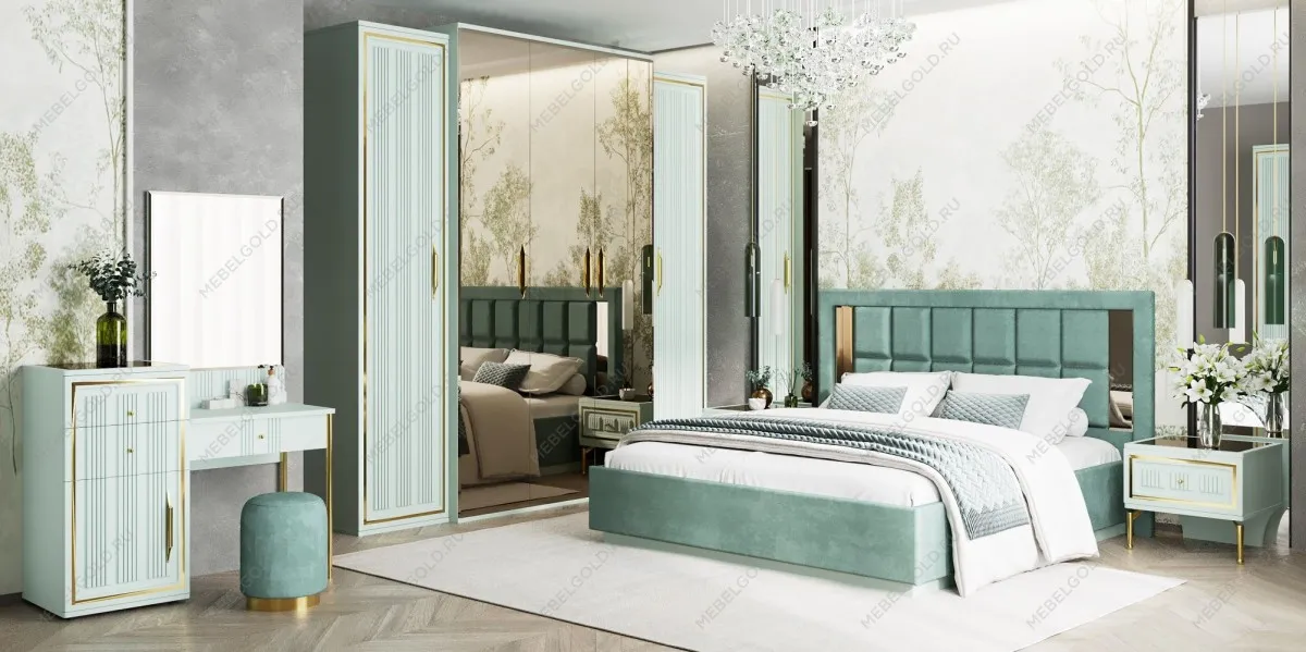 Шкаф Замира 5-дверный оливковый | изображение 3