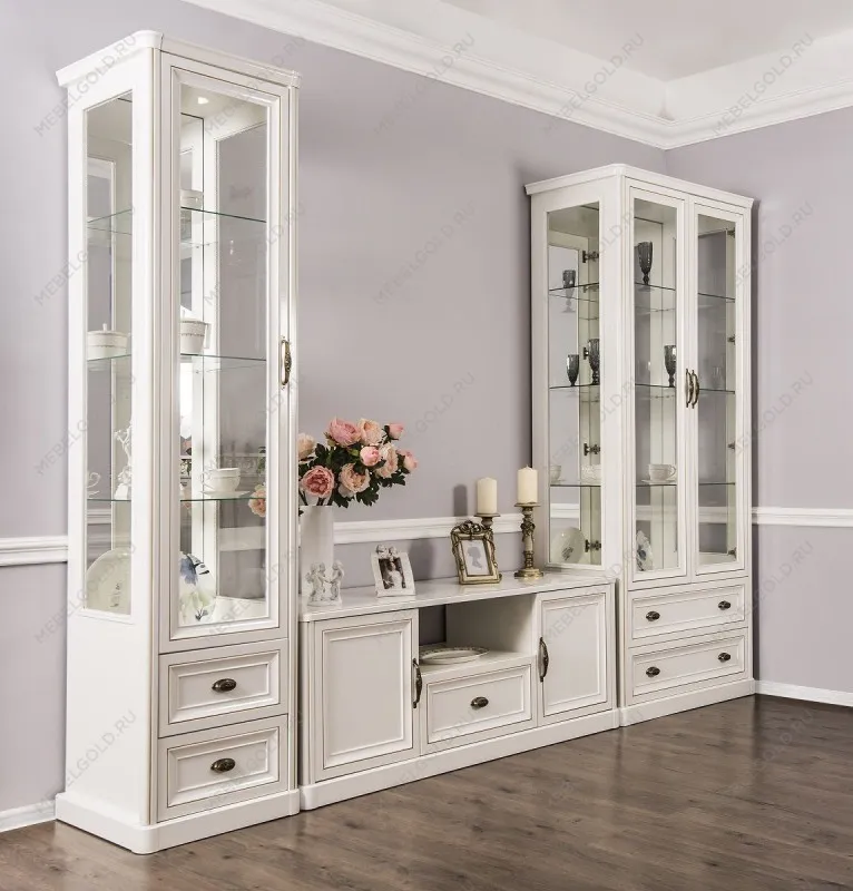 Гостиная Натали 1+тв+2 белый глянец | изображение 1