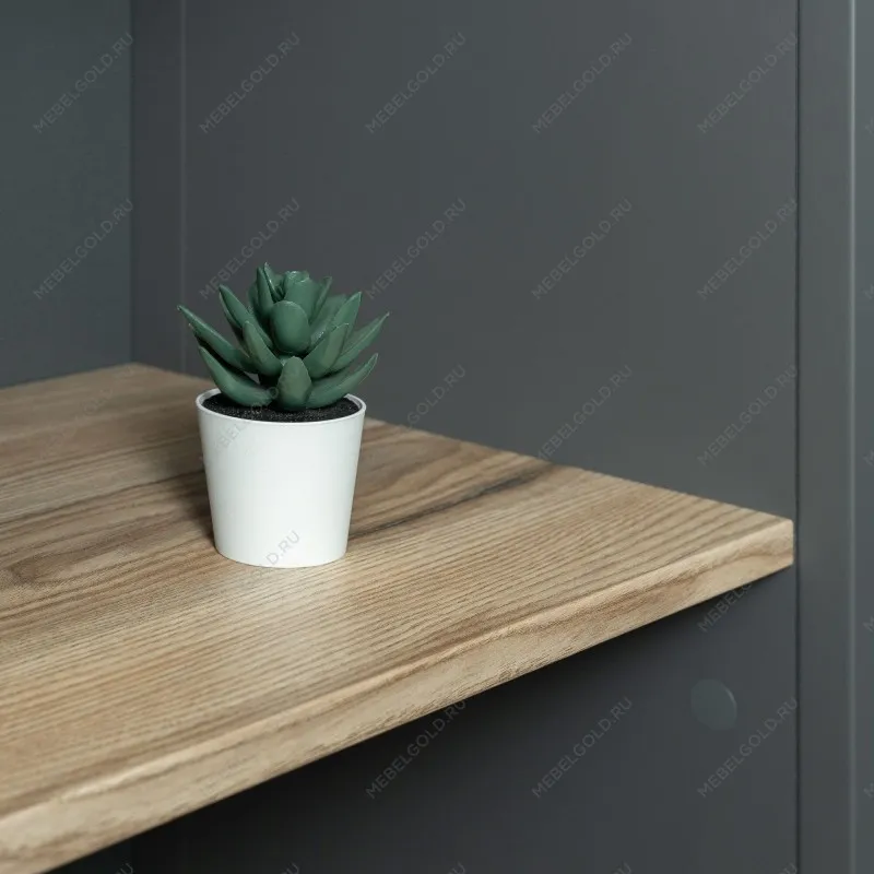 Стеллаж Сага, 70х42х215 см, серый/ясень | изображение 1