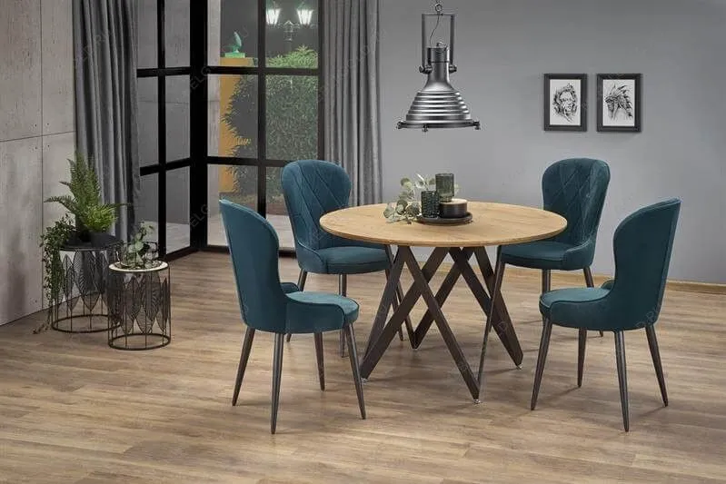 Стол обеденный Halmar MOZAMBIK (дуб золотой/черный) | изображение 9