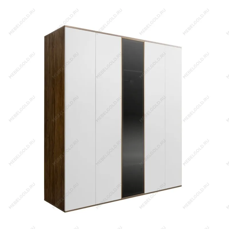 Шкаф 5-ти дв. Bogemia Woodline Air (Белый/Золото) БМШ2/5(1)