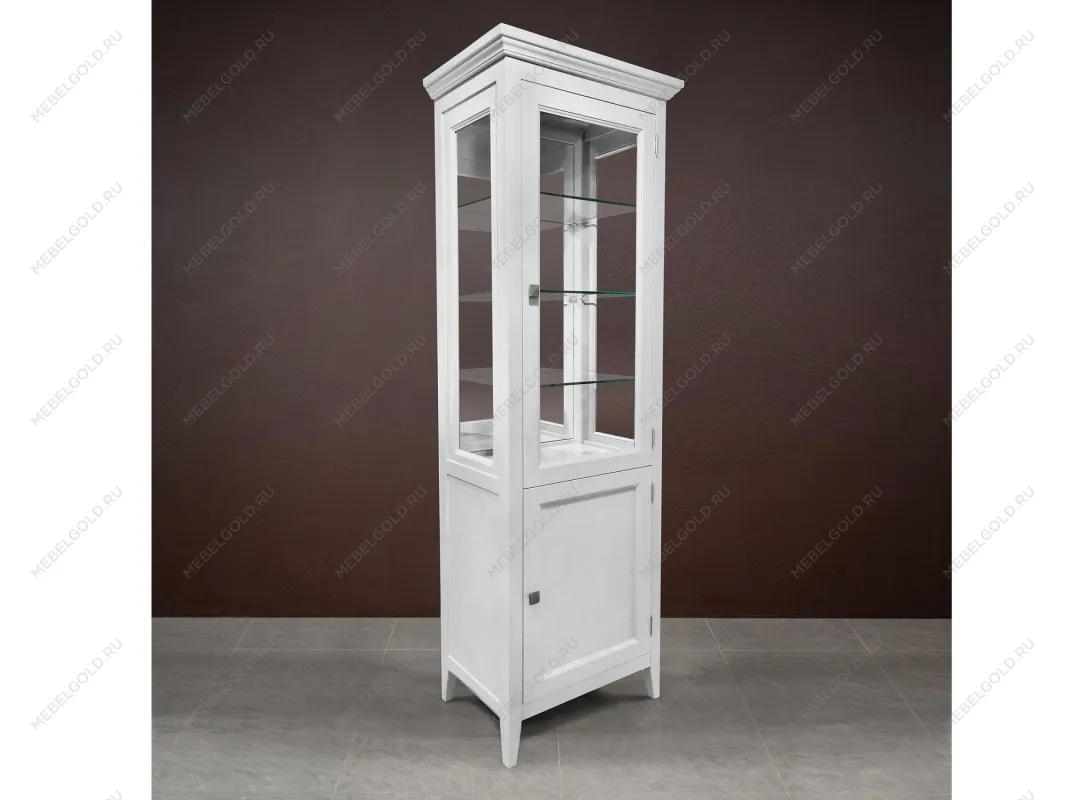 Витрина 1 дверная правая с зеркалом Manhattan (Белый) | изображение 3