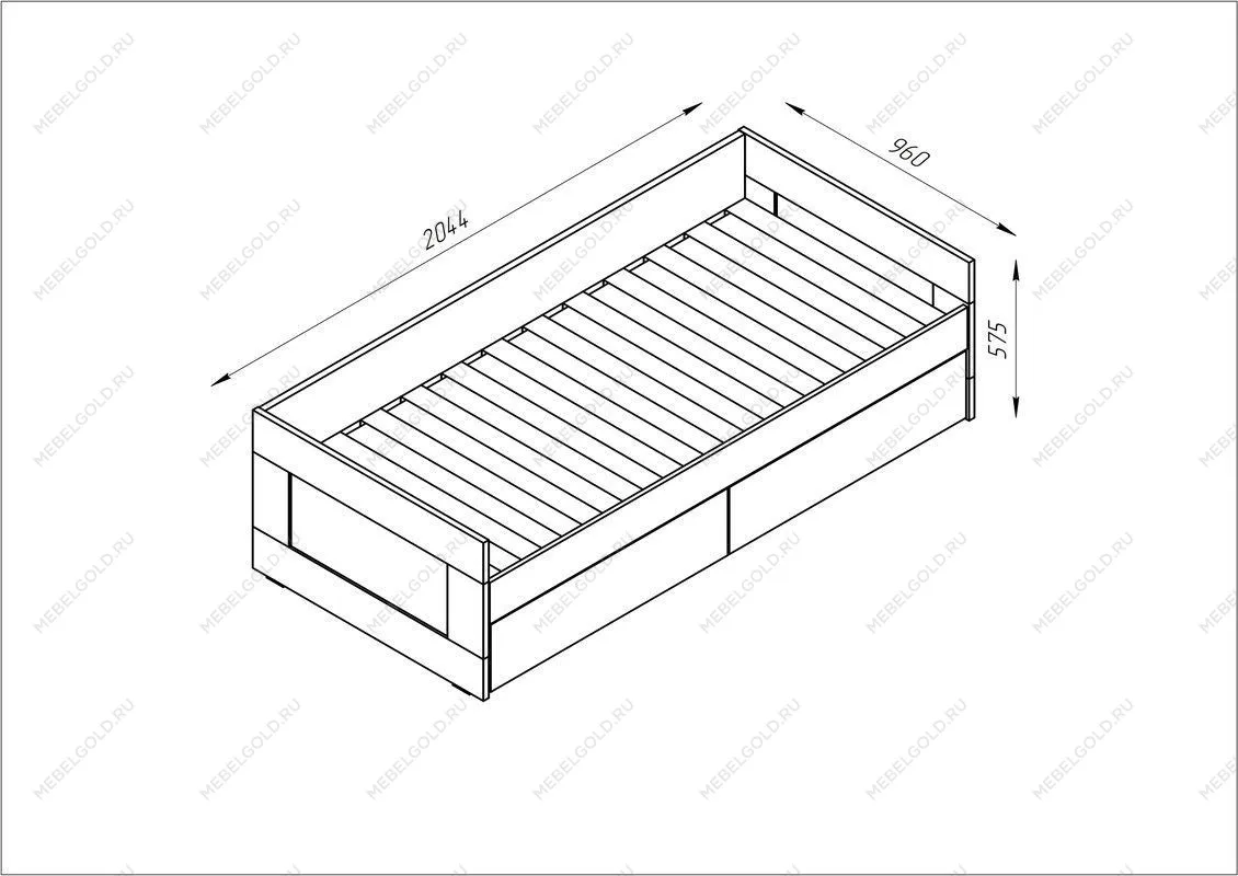 БРИМНЭС / СИРИУС Кровать двухспальная раздвижная ИКЕА / IKEA 90/180х200, Дуб Сонома | изображение 3