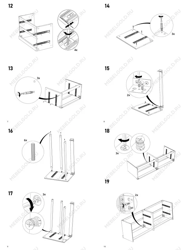 Комод Варма, 4 ящика, горизонтальный, 160х54х40 см, эмаль серая | изображение 15