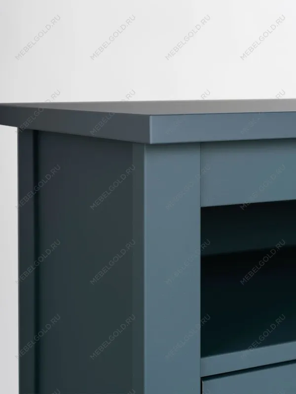 Тумба Сага, 2 ящика, 91х42х63 см, темно-бирюзовая | изображение 5