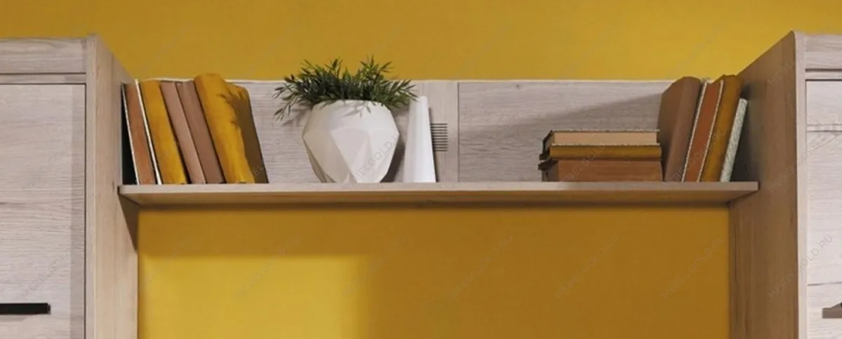 Полка М-6 навесная, Мале (1200*200*246) Дуб галифакс белый, 31205 | изображение 1