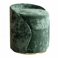 Пуф-тумба Изумрудная волна (Crush) золото Sweet dreams PS-101