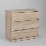 МАЛЬТА комод ИКЕА / IKEA 3 ящика 80х76 сонома | изображение 1