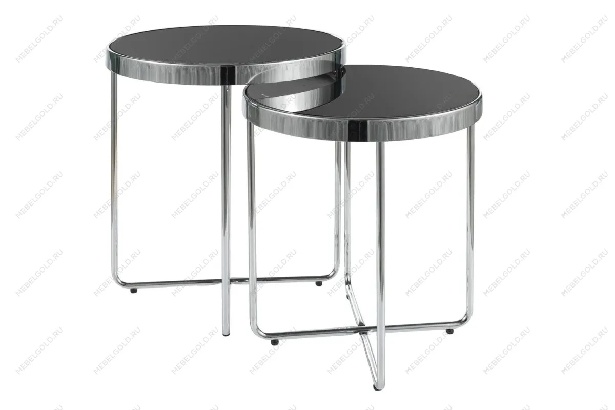 Комплект Signal SAGA (2 стола журнальных) черный/хром