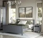 САГА кровать двойная 140х200 серая | изображение 6