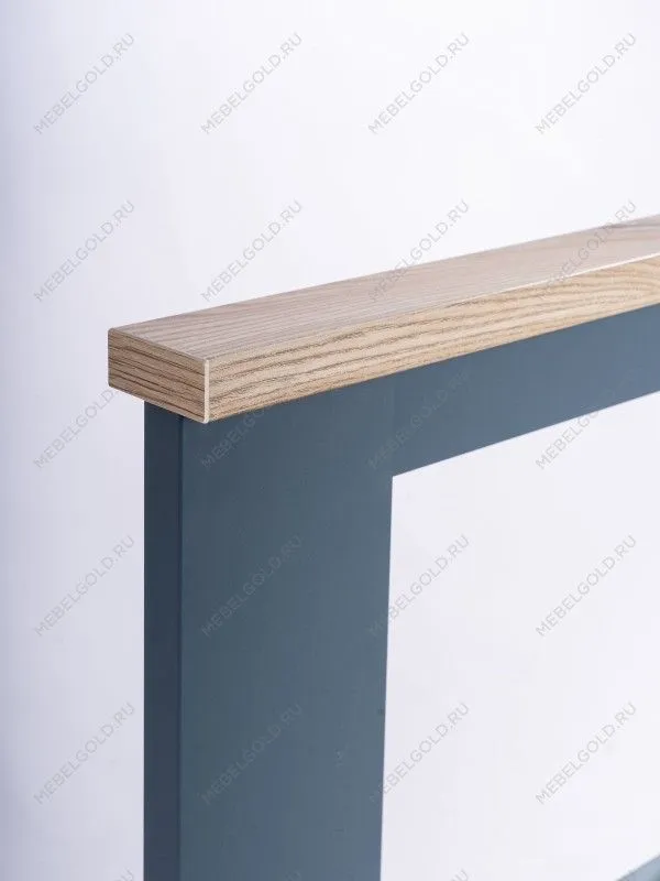 Кровать двуспальная Сага, 140х200 см, темно-бирюзовая/ясень | изображение 7