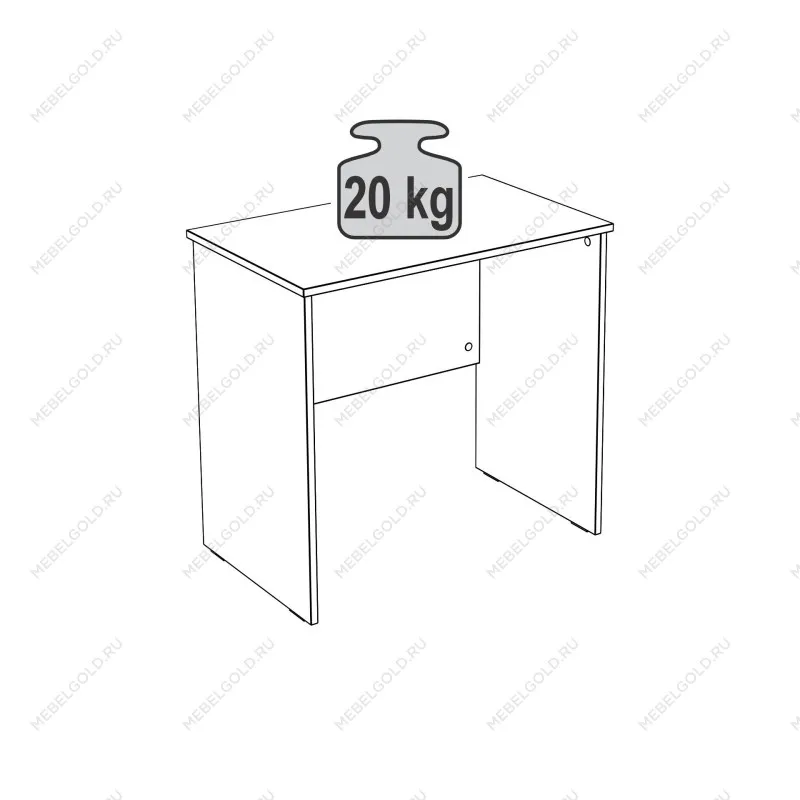 Стол письменный Кастор, 80х50х75 см, белый | изображение 11