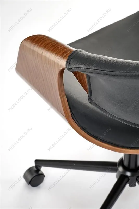 Кресло компьютерное Halmar BILBO (черный/орех) | изображение 8