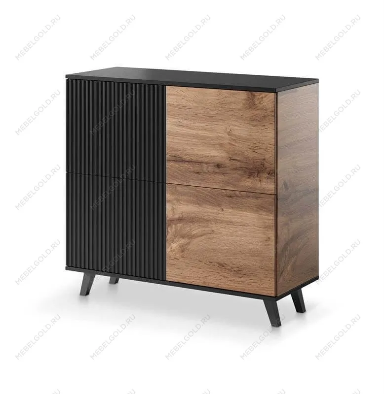 Комод HALMAR RANDOM KM-2 (дуб вотан/черный)