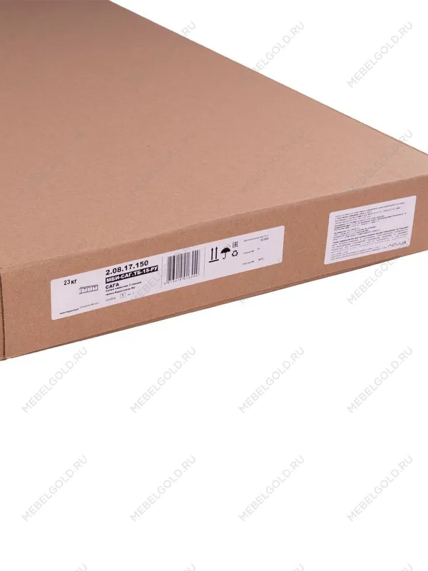 Полка навесная Сага, 3 секции, серая/ясень | изображение 6