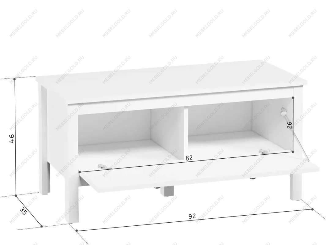 Центральный склад - Обувница Ева (Хельга) KOM1K/90 белый | изображение 4