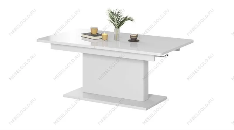 Стол-трансформер Halmar BUSETTI (белый мат/белый мат)