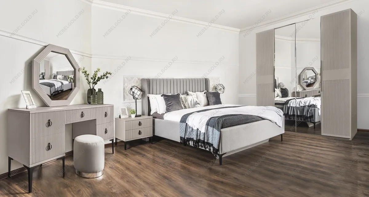 Кровать Стелла 160х200 светло серый камень | изображение 9