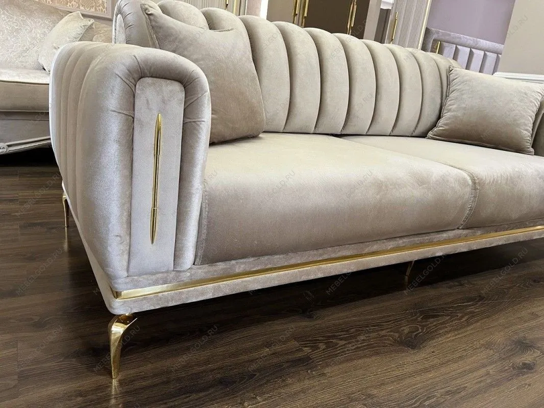 Диван Замира 3х местный бежевый | изображение 8