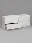 Тумба для ТВ Кастор, 4 ящика, 130х40х54 см, белая | изображение 10