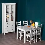 Шкаф с витриной Сага, 90х41х215 см, белый | изображение 10