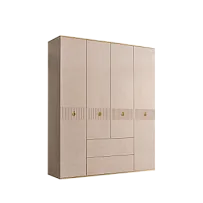 Шкаф 4-х дверный с ящиками Римини СОЛО (Латте/Золото) РМШ2/41(s)