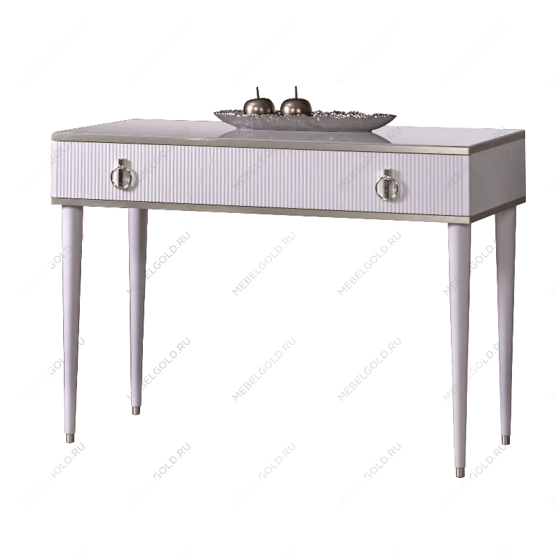 Стол туалетный Римини СОЛО (Белый/Серебро) РМСТ-1(s)
