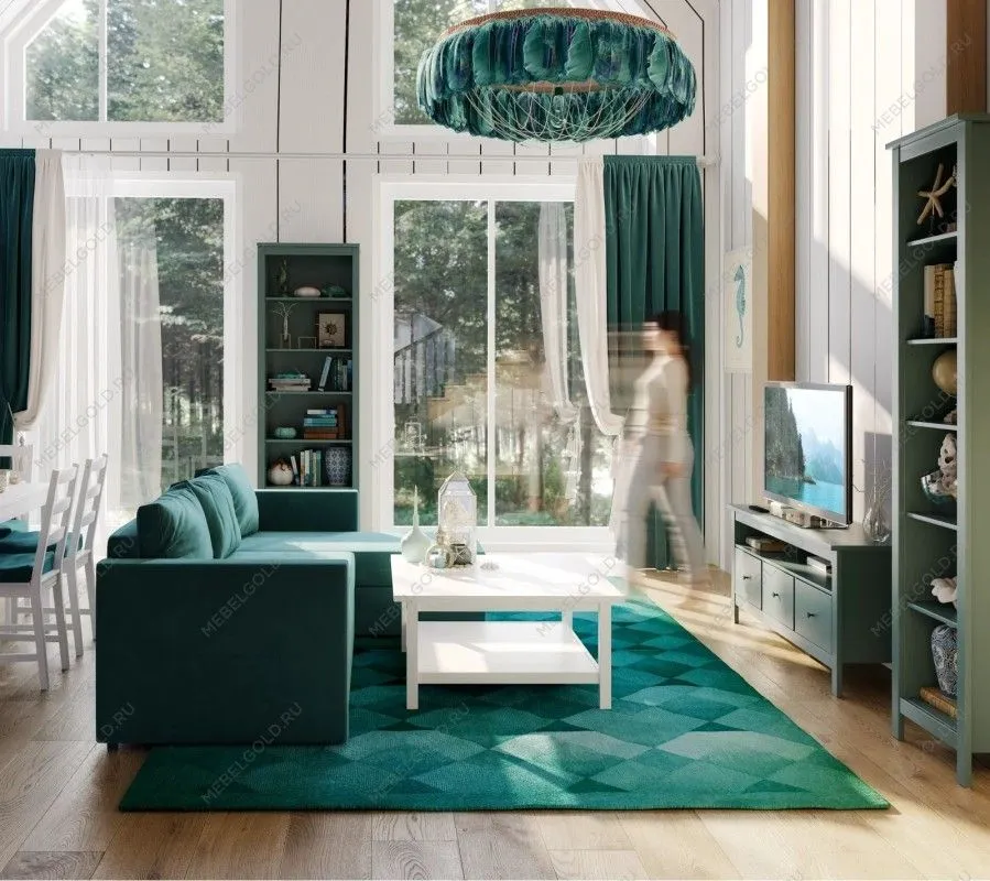 САГА тумба 3 ящика темно-бирюзовая | изображение 5