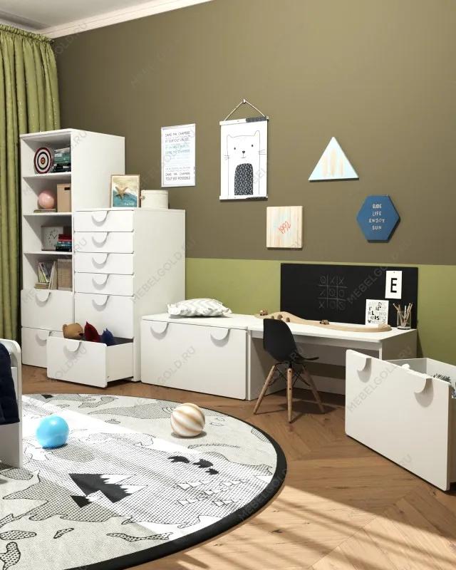 ПИКСИ комод 6 ящиков 60x57x123, робкий подснежник | изображение 6