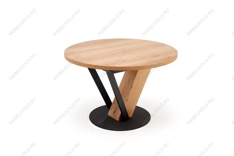 Стол обеденный Halmar FANIS OKRAGLY 120 (натуральный/черный) | изображение 7