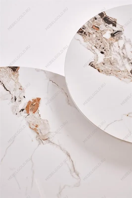 Стол журнальный Halmar CARINA (бежевый мрамор/орех) | изображение 11