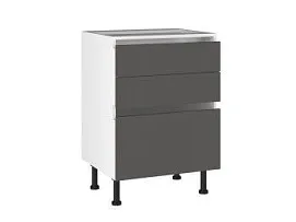 Стол с ящиками СЯ-60, Виста (600*523*870) Экокожа Серый, 26619