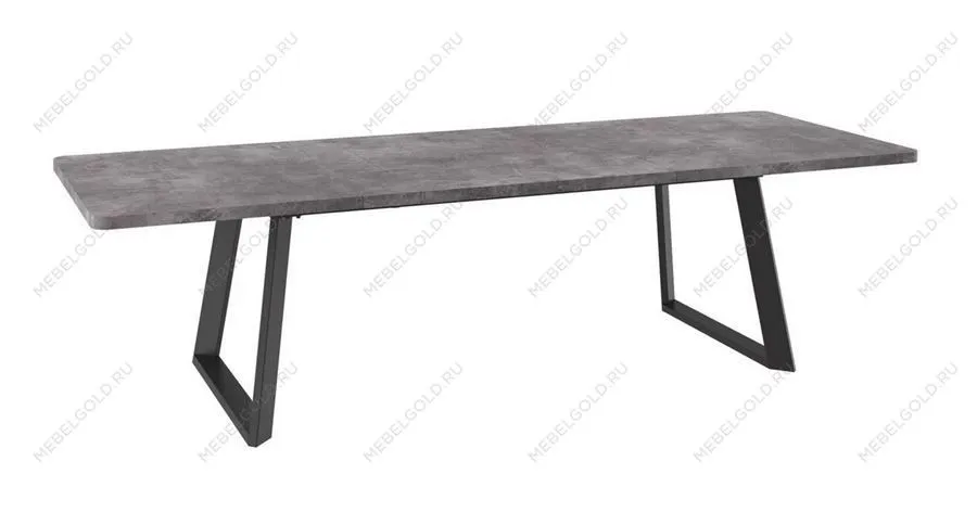 Стол Napoli Lux (R)-200 раздвижной (Дымчатая керамика/черный) 200(290)х105 | изображение 1