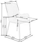 Стул кухонный Halmar K481 (серый/черный) | изображение 7