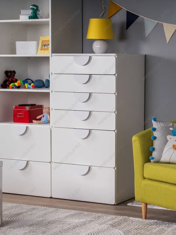 Комод Пикси, 6 ящиков 60x57x120, робкий подснежник | изображение 9