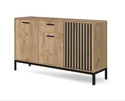 Комод Halmar LAMINO KM-1 (дуб крафт/черный)