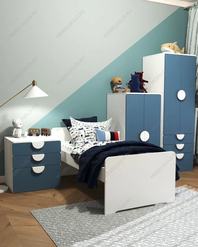 ПИКСИ комод 3 ящика 60x57x63, озорной василек | изображение 3