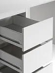 Стол письменный Кастор, 6 ящиков, 151х65х75 см, белый | изображение 14