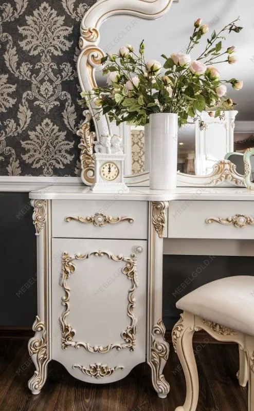 Спальня Флоренция 5-ств белый перламутр глянец | изображение 10