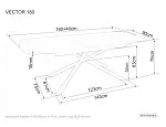 Стол обеденный Signal VECTOR Ceramic 180 (черный/черный) | изображение 6