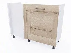 Стол под мойку угловой СМУ-120 правый, Дублин (1100*470*820) Дуб галифакс белый, 21675