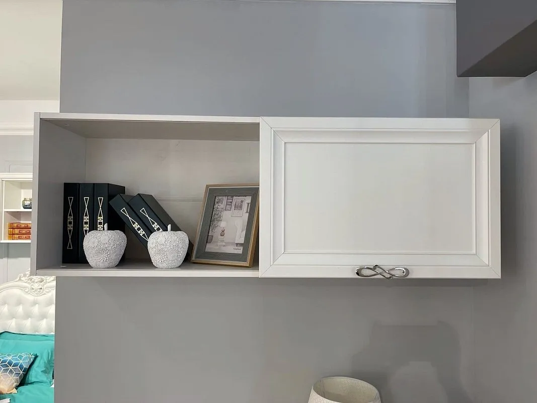 Полка навесная книжная Мишель белый матовый | изображение 4