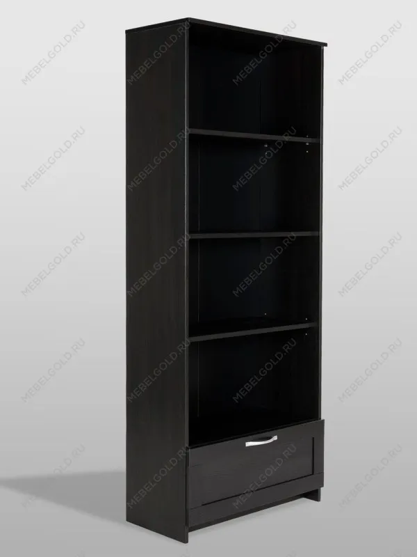 Стеллаж Сириус, 1 ящик, 78х35х190 см, черный, дуб венге | изображение 9