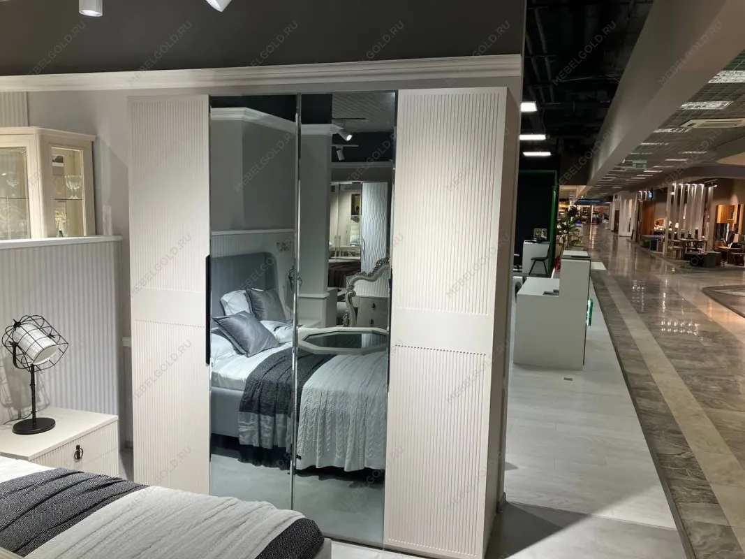 Шкаф Стелла 4-дверный светло серый камень | изображение 7