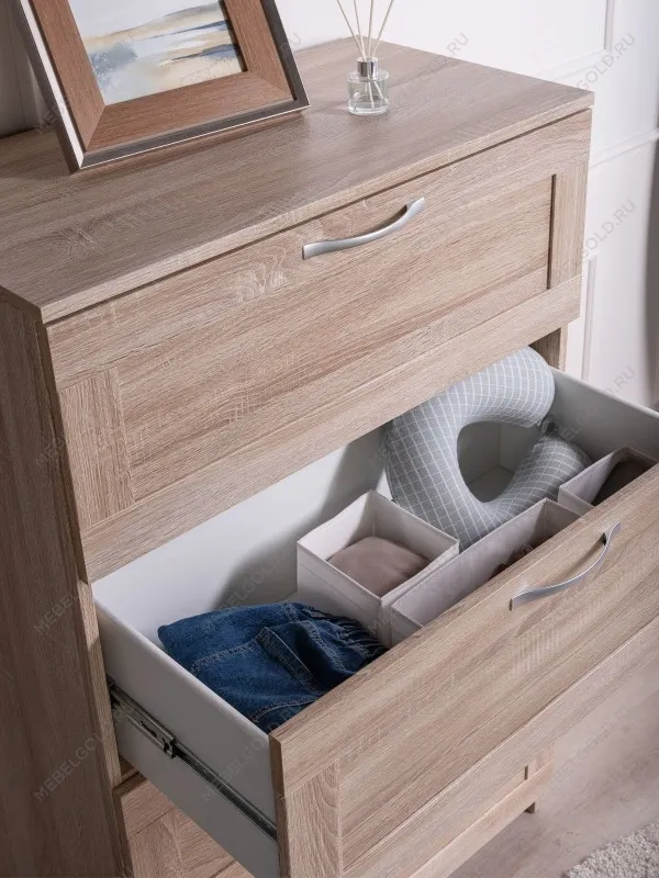 Комод Сириус, 4 ящика, 78х41х123 см, дуб сонома | изображение 3